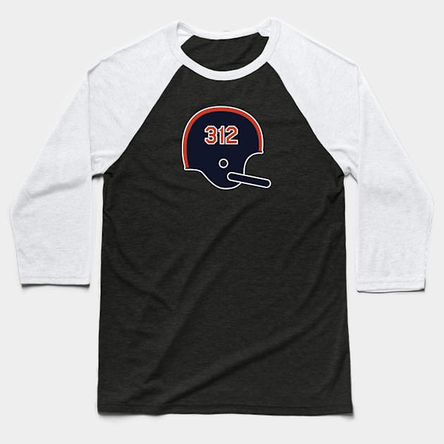 Chicago Bears 312 Helmet Baseball T-Shirt by Rad Love